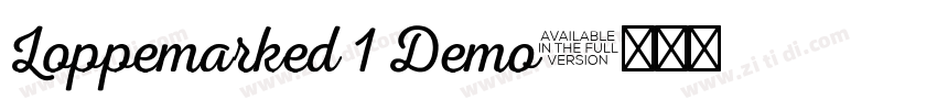 Loppemarked 1 Demo字体转换